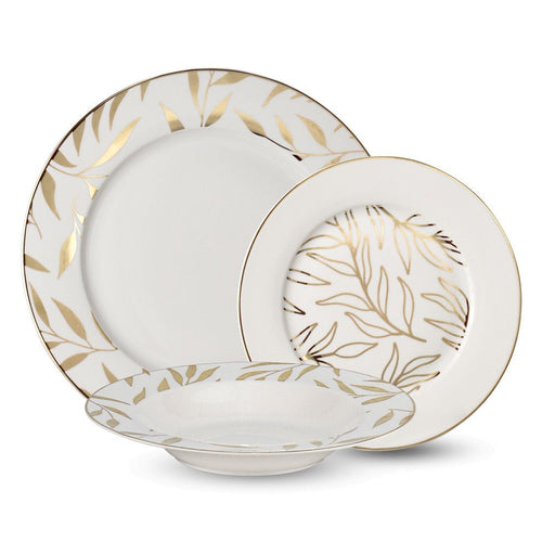 Brilliant - OLIVE LEAVES GOLD DINNERSET 18 PC Home & Kitchen