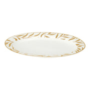 Brilliant - OLIVE LEAVES GOLD OVAL PLATTER 14" Home & Kitchen