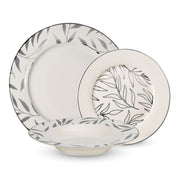 Brilliant - OLIVE LEAVES PLATINE DINNERSET 18 PC Home & Kitchen