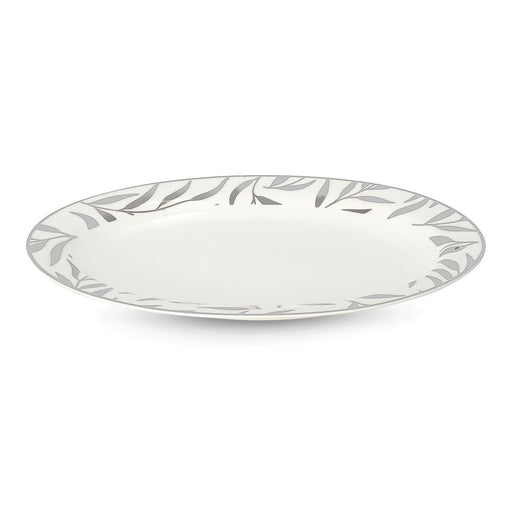 Brilliant - OLIVE LEAVES PLATINE OVAL PLATTER 14" Home & Kitchen