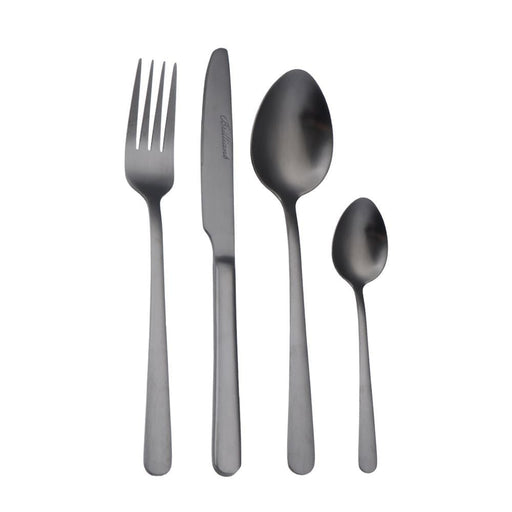 Brilliant - OSLO 16PC FLATWARE BLACK Home & Kitchen