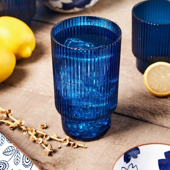 Brilliant - PATIO AQUA HIGHBALL 590 ML - 20 OZ SET/4 Home & Kitchen
