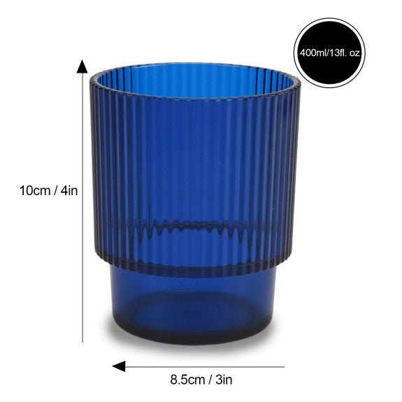 Brilliant - PATIO AQUA OLD FASH. 400 CM - 14 OZ SET/4 Home & Kitchen