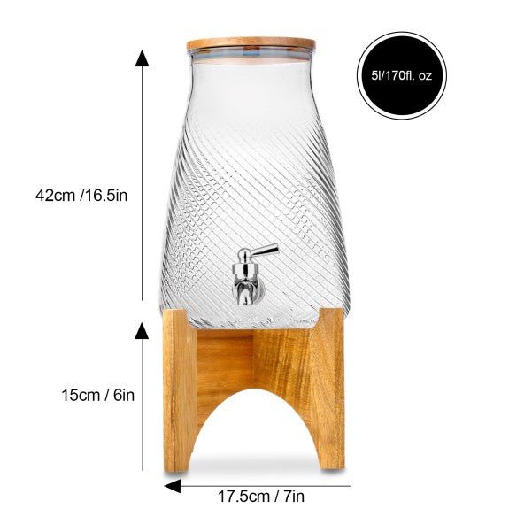 Brilliant - PATIO DRINK DISPENSER 5L - MS - ACRYLIC Home & Kitchen