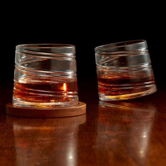Brilliant - PIROUETTE SPIRALE OLD FASHIONED GLASS S/2 Home & Kitchen