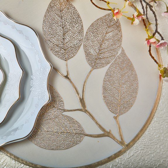 Brilliant - PLACEMAT GOLD 38CM FEUILLE Home & Kitchen