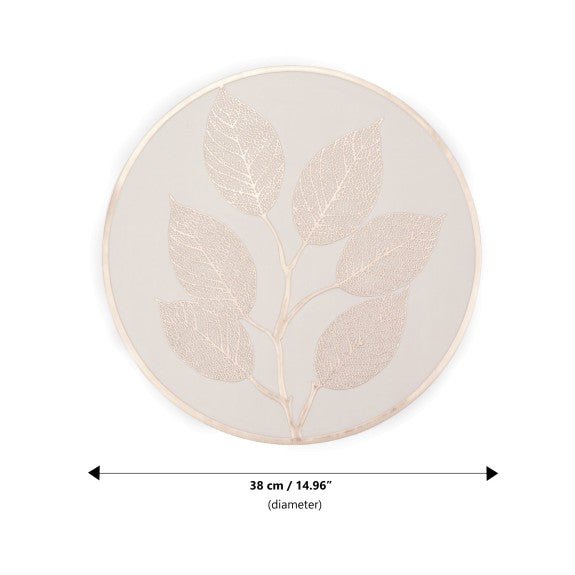 Brilliant - PLACEMAT GOLD 38CM FEUILLE Home & Kitchen