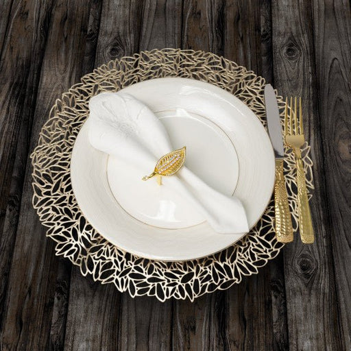 Brilliant - PLACEMAT RD.FLORET GOLD 38CM EA Home & Kitchen