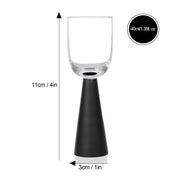Brilliant - PYRAMIDE SHOT/LIQUEUR BLACK SET/4 Home & Kitchen