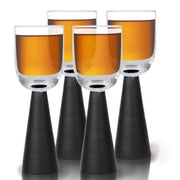 Brilliant - PYRAMIDE SHOT/LIQUEUR BLACK SET/4 Home & Kitchen