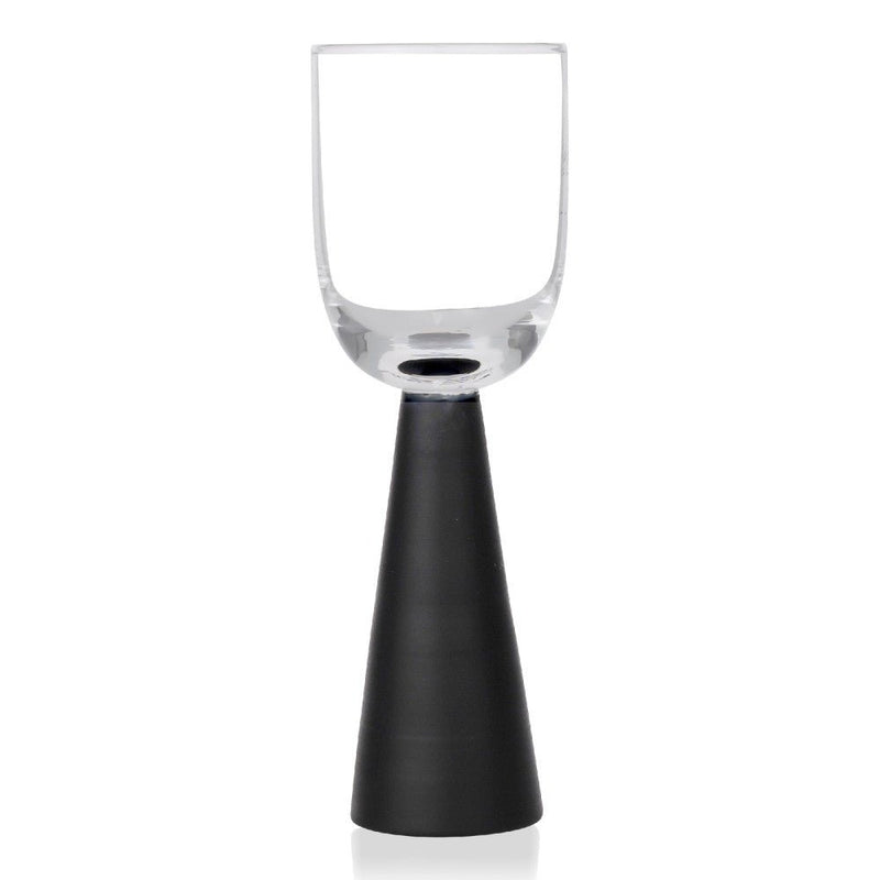 Brilliant - PYRAMIDE SHOT/LIQUEUR BLACK SET/4 Home & Kitchen