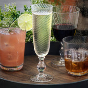Brilliant - RETRO CLEAR FLUTE 230ML S/4 Home & Kitchen