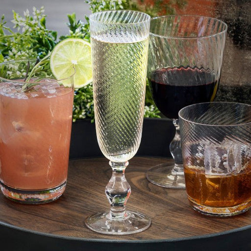 Brilliant - RETRO CLEAR FLUTE 230ML S/4 Home & Kitchen