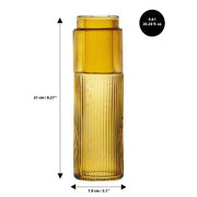 Brilliant - RIBBED AMBER CARAFE W.LID 600ML Home & Kitchen