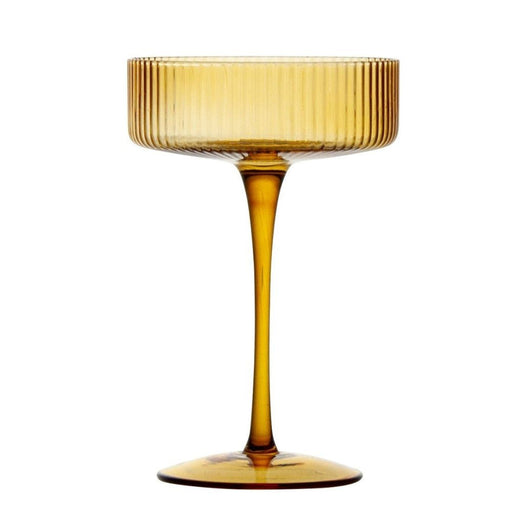 Brilliant - RIBBED AMBER COCKTAIL 290 ML SET/4 Home & Kitchen
