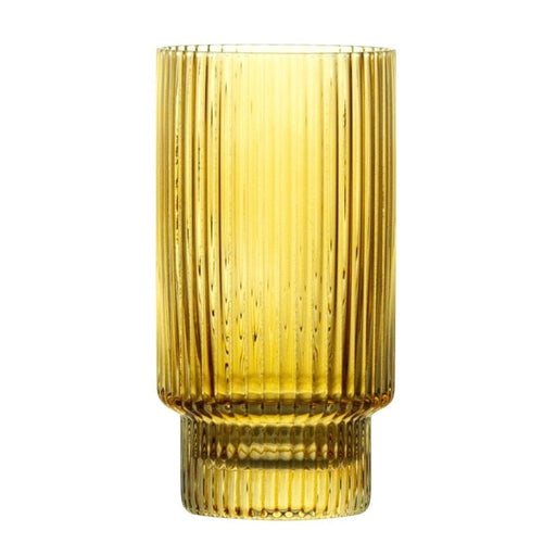 Brilliant - RIBBED AMBER HIGHBALL 420 ML SET/4 Home & Kitchen