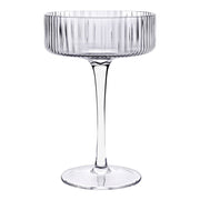Brilliant - RIBBED CLEAR COUPE COCKTAIL 290ML SET/4 Home & Kitchen
