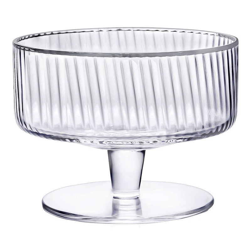 Brilliant - RIBBED CLEAR COUPE DESSERT 210ML SET/4 Home & Kitchen