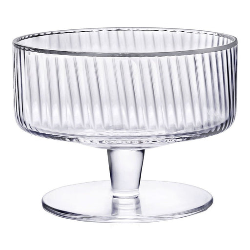 Brilliant - RIBBED CLEAR COUPE DESSERT 210ML SET/4 Home & Kitchen