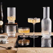 Brilliant - RIBBED CLEAR COUPE DESSERT 210ML SET/4 Home & Kitchen