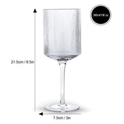 Brilliant - RIBBED CLEAR GOBLET 390ML SET/4 Home & Kitchen