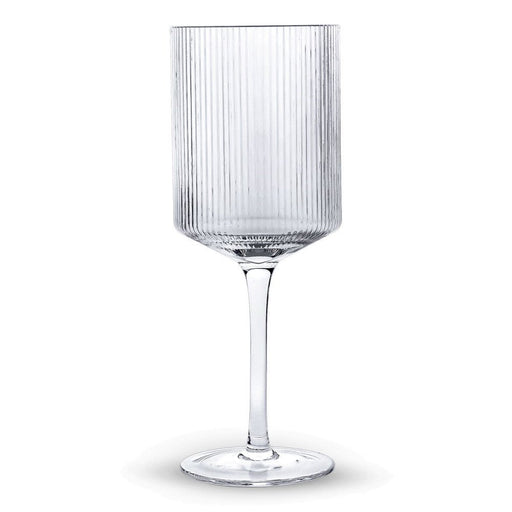 Brilliant - RIBBED CLEAR GOBLET 390ML SET/4 Home & Kitchen