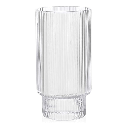 Brilliant - RIBBED CLEAR HIGHBALL 420ML SET/4 Home & Kitchen