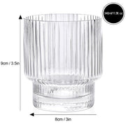 Brilliant - RIBBED CLEAR OLD FASH. 340 ML SET/4 Home & Kitchen