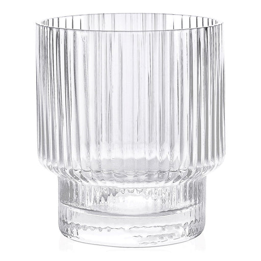 Brilliant - RIBBED CLEAR OLD FASH. 340 ML SET/4 Home & Kitchen