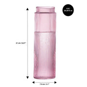 Brilliant - RIBBED PINK CARAFE W. LID 600 ML Home & Kitchen