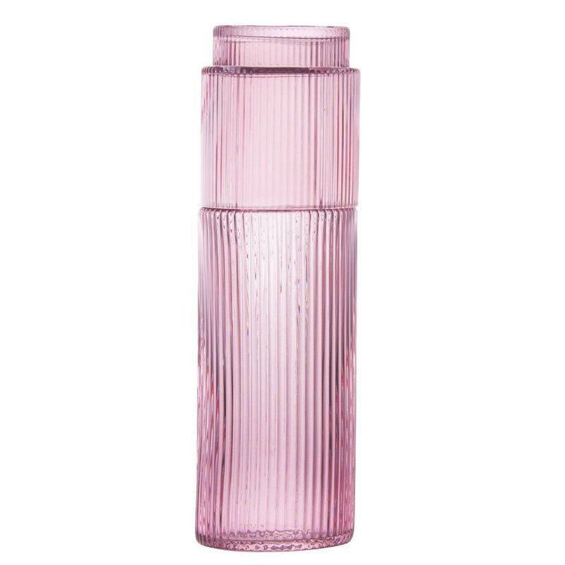 Brilliant - RIBBED PINK CARAFE W. LID 600 ML Home & Kitchen