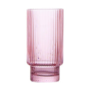 Brilliant - RIBBED PINK HIGHBALL 420 ML SET/4 Home & Kitchen