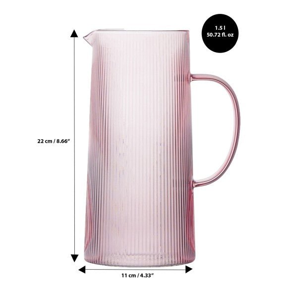 Brilliant - RIBBED PINK JUG 1.5L Home & Kitchen