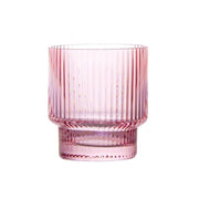 Brilliant - RIBBED PINK OLD FASHIONED 340ML SET/4 Home & Kitchen