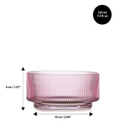 Brilliant - RIBBED STACKABLE BOWL ROSE 10CM SET/4 Home & Kitchen