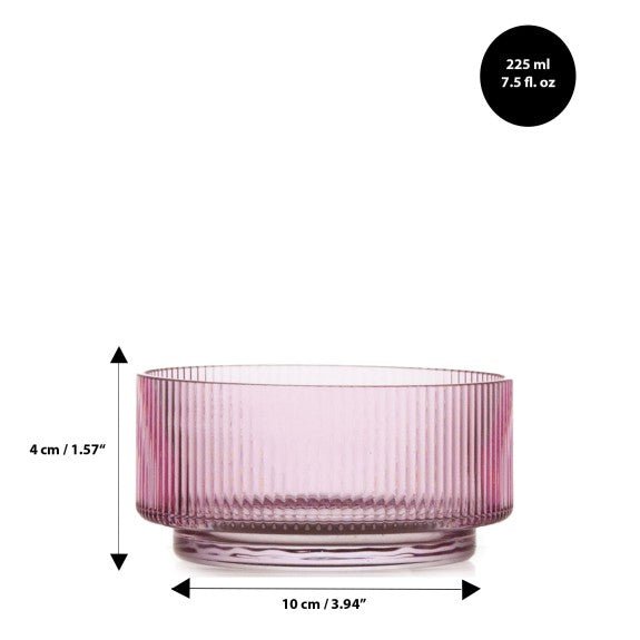 Brilliant - RIBBED STACKABLE BOWL ROSE 10CM SET/4 Home & Kitchen