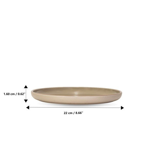 Brilliant - SALAD PLATE TAUPE 22CM Home & Kitchen
