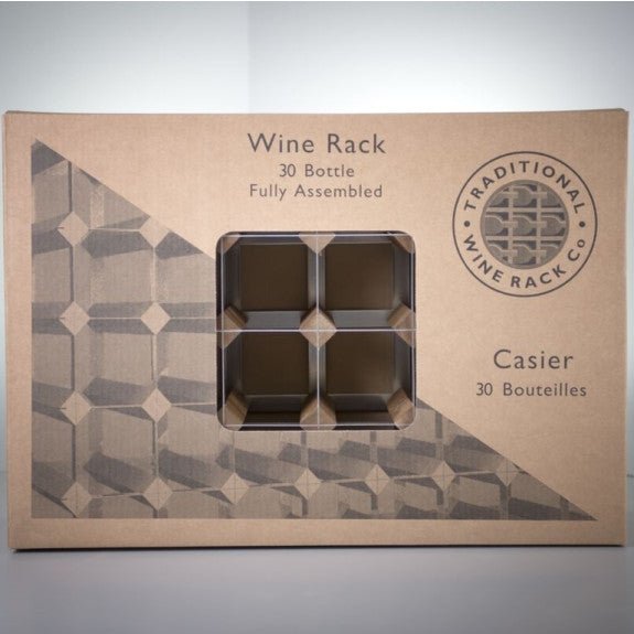 Brilliant - TRADITIONAL WINE RACK ASSEMBLED D. OAK 30 BOTTLE Furniture