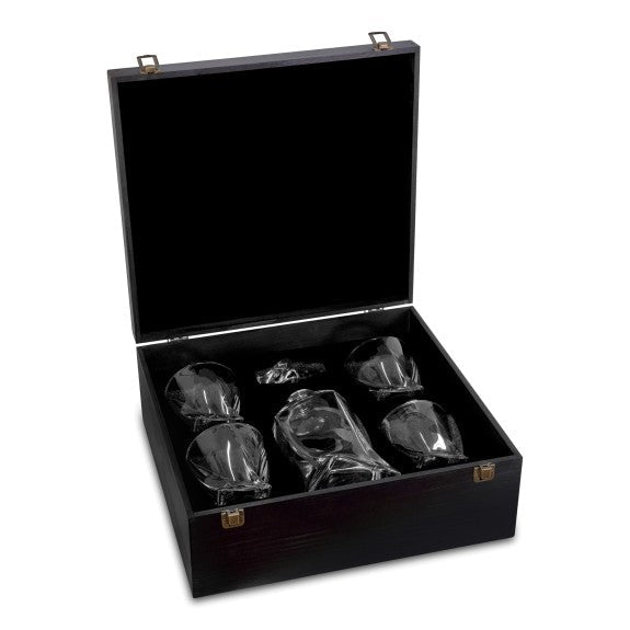 Brilliant - TWIST 5PC WHISKY SET IN LUX WOOD CASE Home & Kitchen