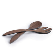 Brilliant - WALNUT COFFEE SALAD SERVER SET Home & Kitchen