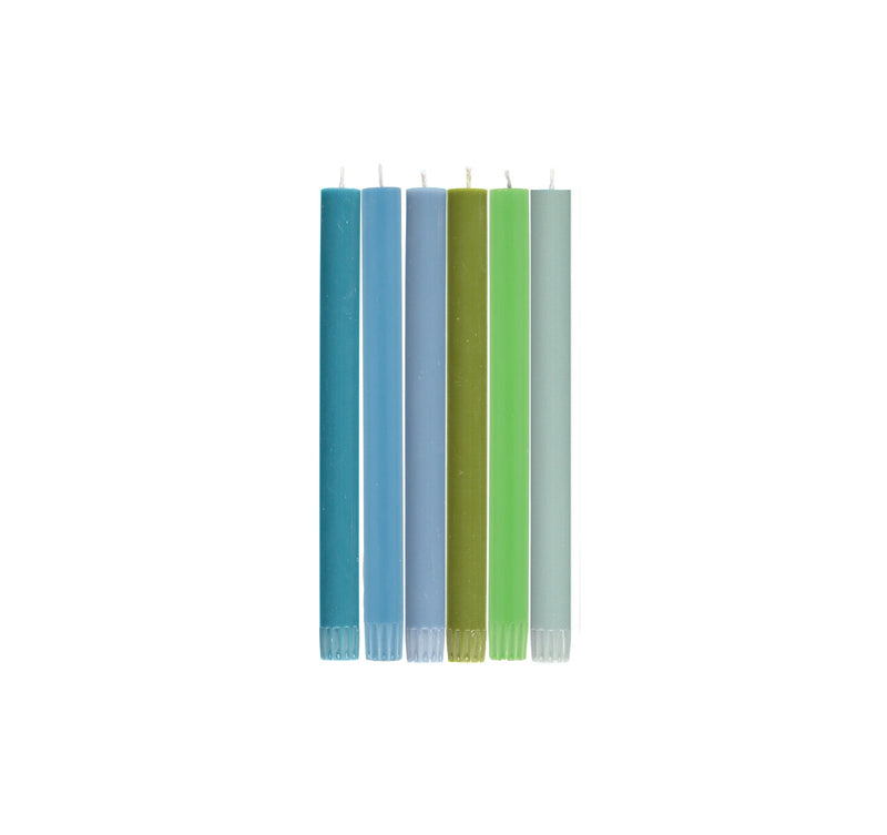 British Colour Standard - Solid Dinner Candle x6 Assorted Cool Home & Kitchen