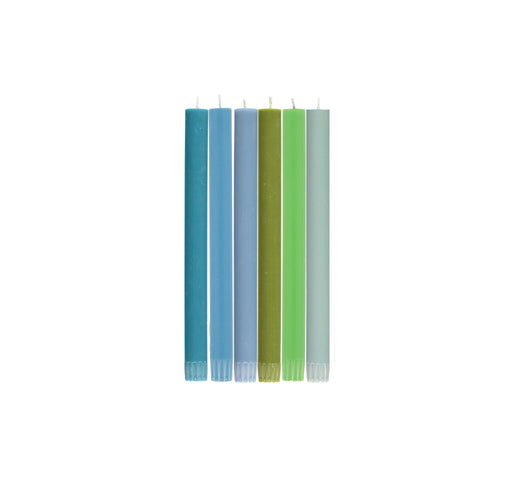 British Colour Standard - Solid Dinner Candle x6 Assorted Cool Home & Kitchen