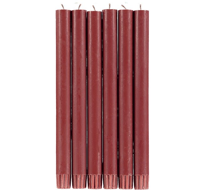 British Colour Standard - Solid Dinner Candle x6 Guardsman's Red Home & Kitchen