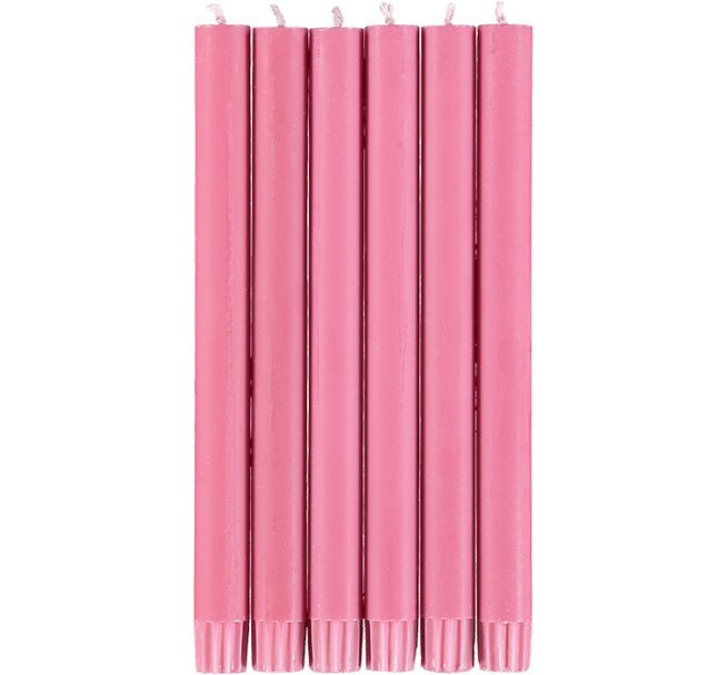British Colour Standard - Solid Dinner Candle x6 Neyron Rose Home & Kitchen