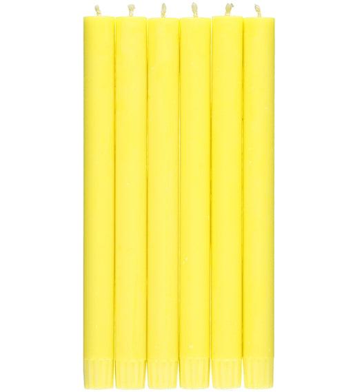 British Colour Standard - Solid Dinner Candle x6 Primrose Home & Kitchen