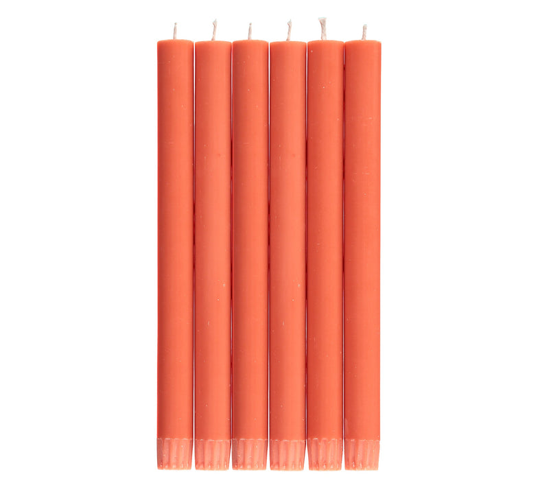 British Colour Standard - Solid Dinner Candle x6 Rust Home & Kitchen