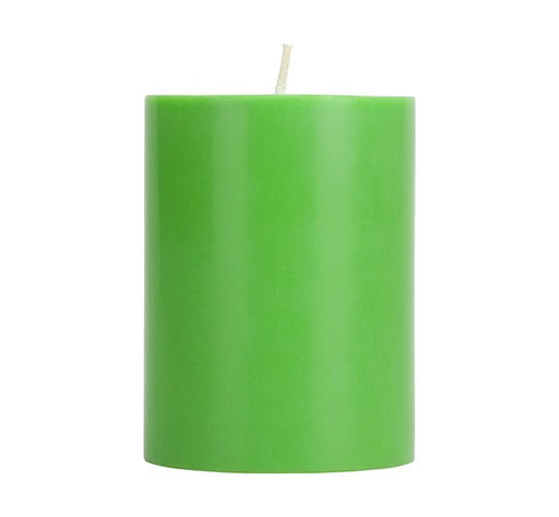 British Colour Standard - Solid Pillar Candle H10cm Grass Green Home & Kitchen