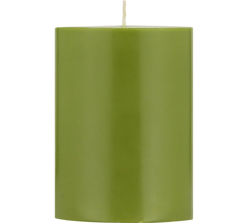 British Colour Standard - Solid Pillar Candle H10cm Olive Home & Kitchen
