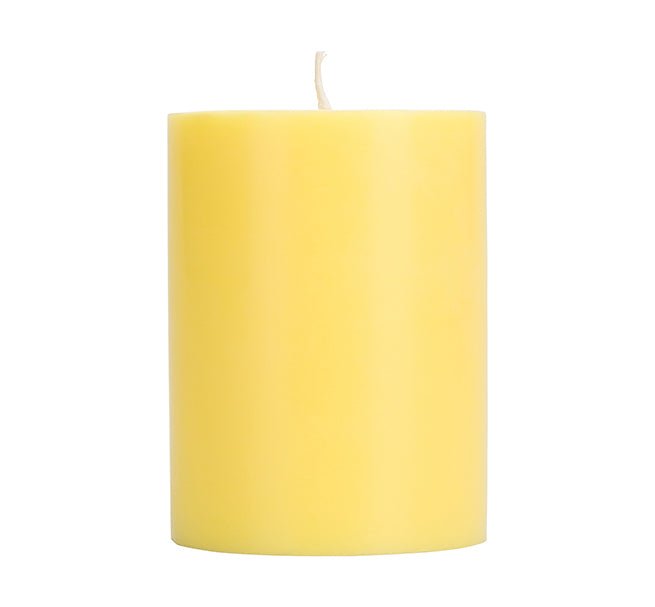 British Colour Standard - Solid Pillar Candle H10cm Primrose Home & Kitchen