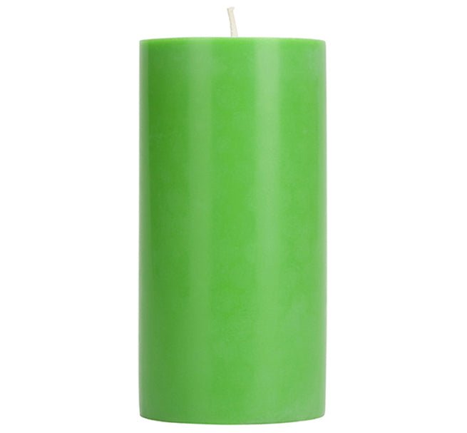 British Colour Standard - Solid Pillar Candle H15cm Grass Green Home & Kitchen